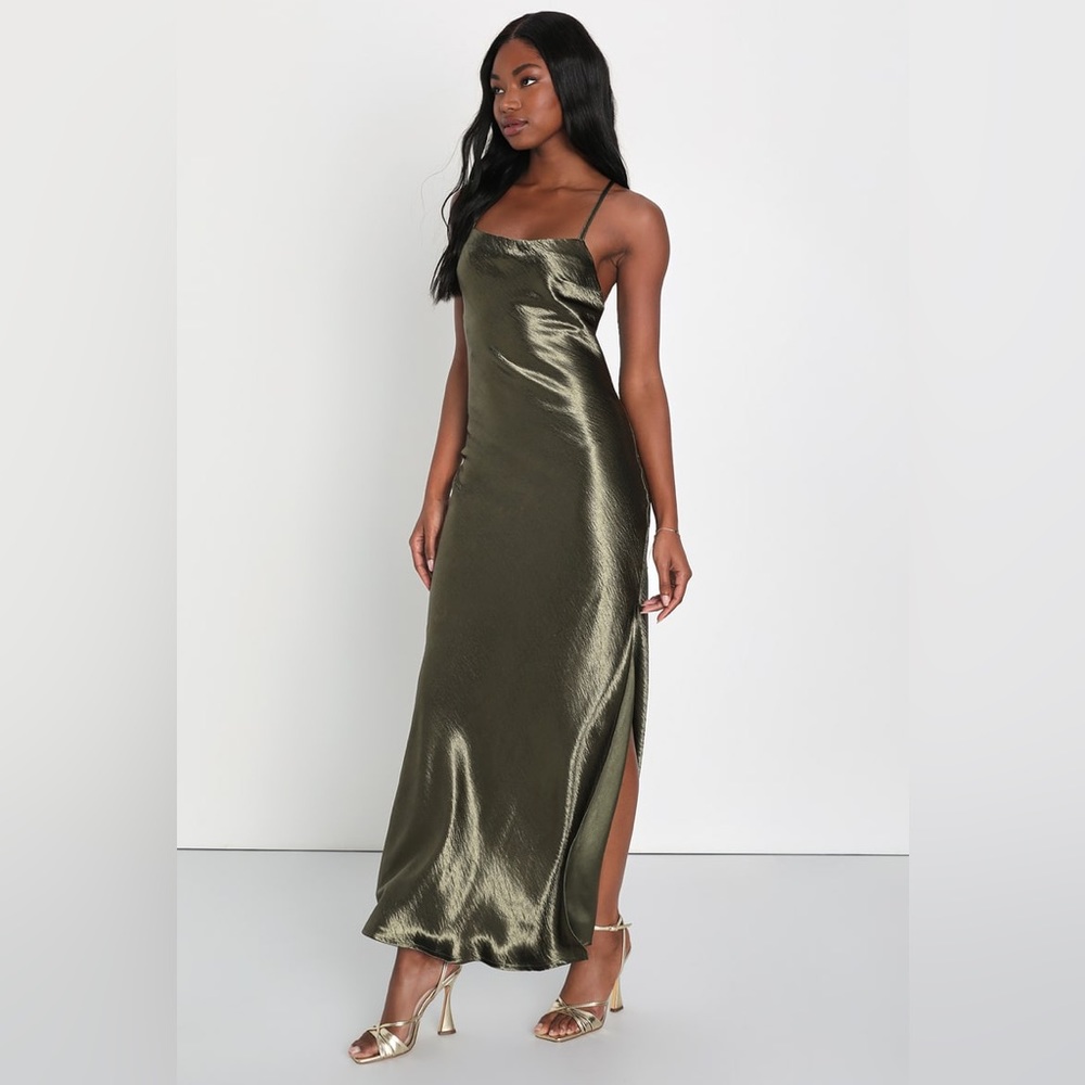 Lulus Olive Green Maxi Dress
